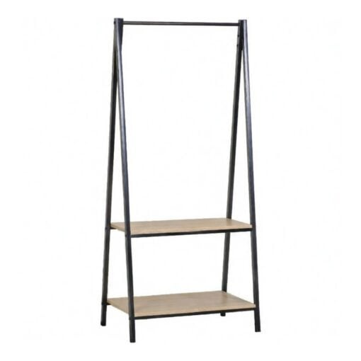 Bragg Essential Ladder Shelf with Clothes Hanging Rail Plain
