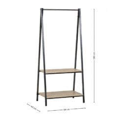 Bragg Essential Ladder Shelf with Clothes Hanging Rail Dimensions