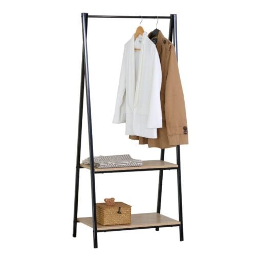 Bragg Essential Ladder Shelf with Clothes Hanging Rail