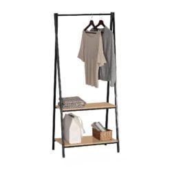 Bragg Essential Ladder Shelf with Clothes Hanging Rail
