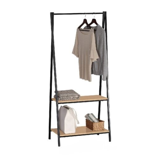 Bragg Essential Ladder Shelf with Clothes Hanging Rail