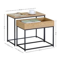 Bragg Essential Nesting Side Tables Dimensions