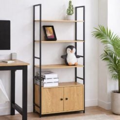 Bragg Essential Storage Bookshelf with Cabinet in Office