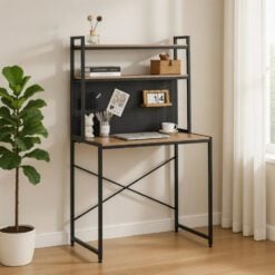Bragg Essential Student Work Desk with Shelves and Pegboard
