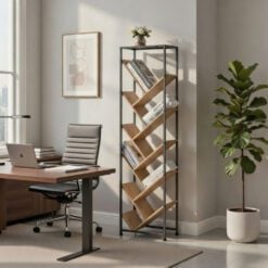 Bragg Essential Zigzag Bookshelf Display Rack Office