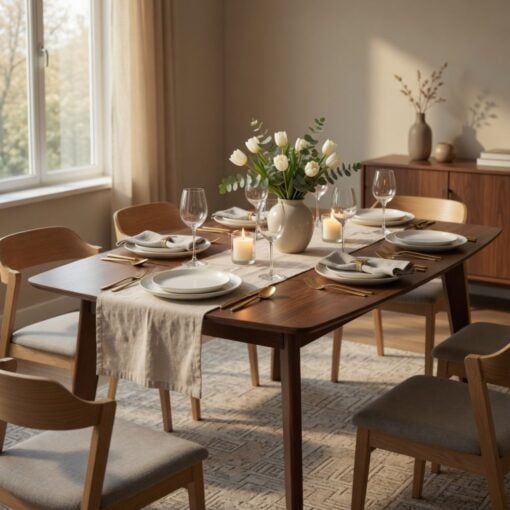 Bragg Arthur Extendable Dining Table, Dark Oak
