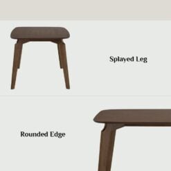 Bragg Acker 6-Seater Dining Table, Dark Oak Features
