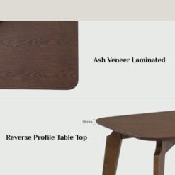 Bragg Acker 6-Seater Dining Table, Dark Oak Features