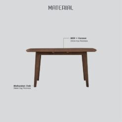 Bragg Arthur Extendable Dining Table, Dark Oak Material