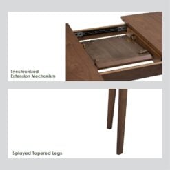 Bragg Arthur Extendable Dining Table, Dark Oak