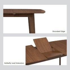 Bragg Arthur Extendable Dining Table, Dark Oak