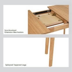 Bragg Arthur Extendable Dining Table, Oak