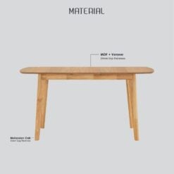 Bragg Arthur Extendable Dining Table, Oak Material