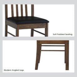 Bragg Faye 4-Seater Dining Table and Chairs Set, 5-Piece, Dark Oak Chair