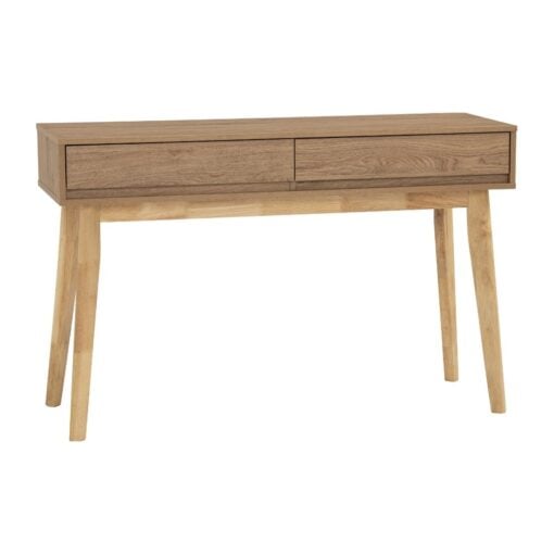 Bragg Hirado Console Table with 2 Drawers, Oak