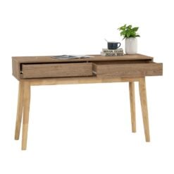 Bragg Hirado Console Table with 2 Drawers, Oak