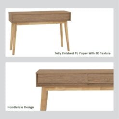 Bragg Hirado Console Table with 2 Drawers, Oak