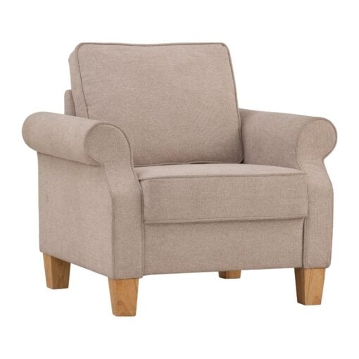 Bragg Impala 1-Seater Armchair Sofa Couch, Beige