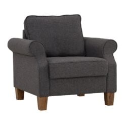 Bragg Impala 1-Seater Armchair Sofa Couch, Grey