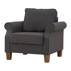 Bragg Impala 1-Seater Armchair Sofa Couch, Grey