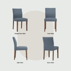 Bragg Ladee Dining Chairs, Set of 2, Steel Blue