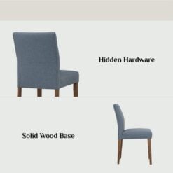 Bragg Ladee Dining Chairs, Set of 2, Steel Blue