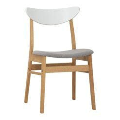 Bragg Macy Dining Chairs, Set of 2, Oak White Grey
