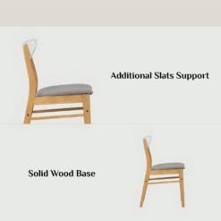 Bragg Macy Dining Chairs, Set of 2, Oak White Grey Features