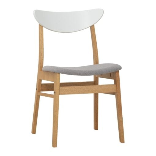 Bragg Macy Dining Chairs, Set of 2, Oak White Grey