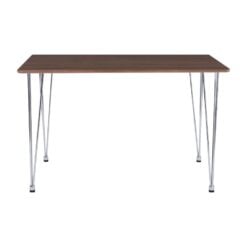 Bragg Mizell 4-Seater Dining Table and Chairs Set 5-Piece Walnut Black Table