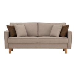Bragg Nexon 3-Seater Sofa Couch with Scatter Cushions, Beige