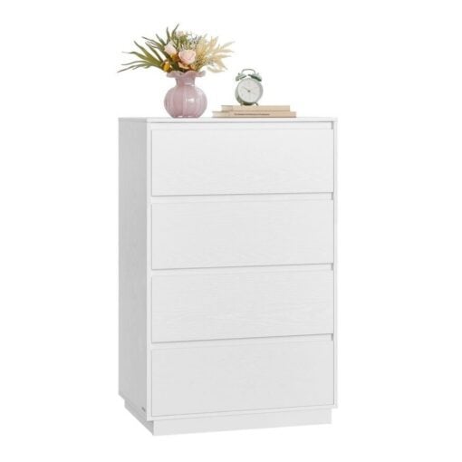 Bragg Chest of Drawers Storage Cabinet, 4 Drawers, White