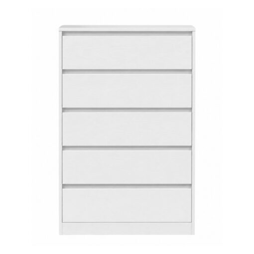 Bragg Chest of Drawers Storage Cabinet, 5 Drawers, White