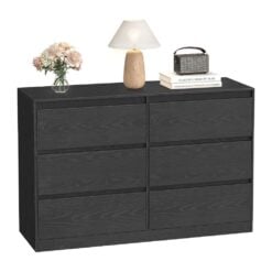 Bragg Lorne Chest of Drawers Storage Wardrobe, 6 Drawers, Black