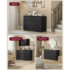 Bragg Lorne Chest of Drawers Storage Wardrobe, 6 Drawers, Black