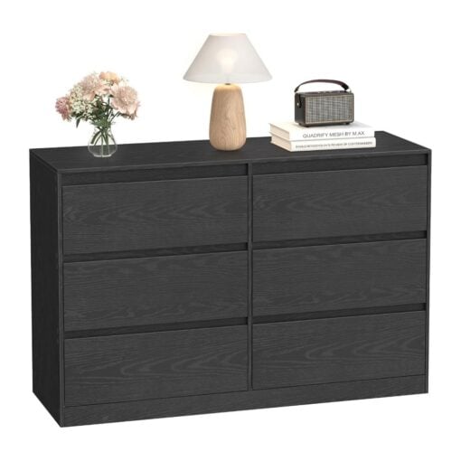 Bragg Lorne Chest of Drawers Storage Wardrobe, 6 Drawers, Black