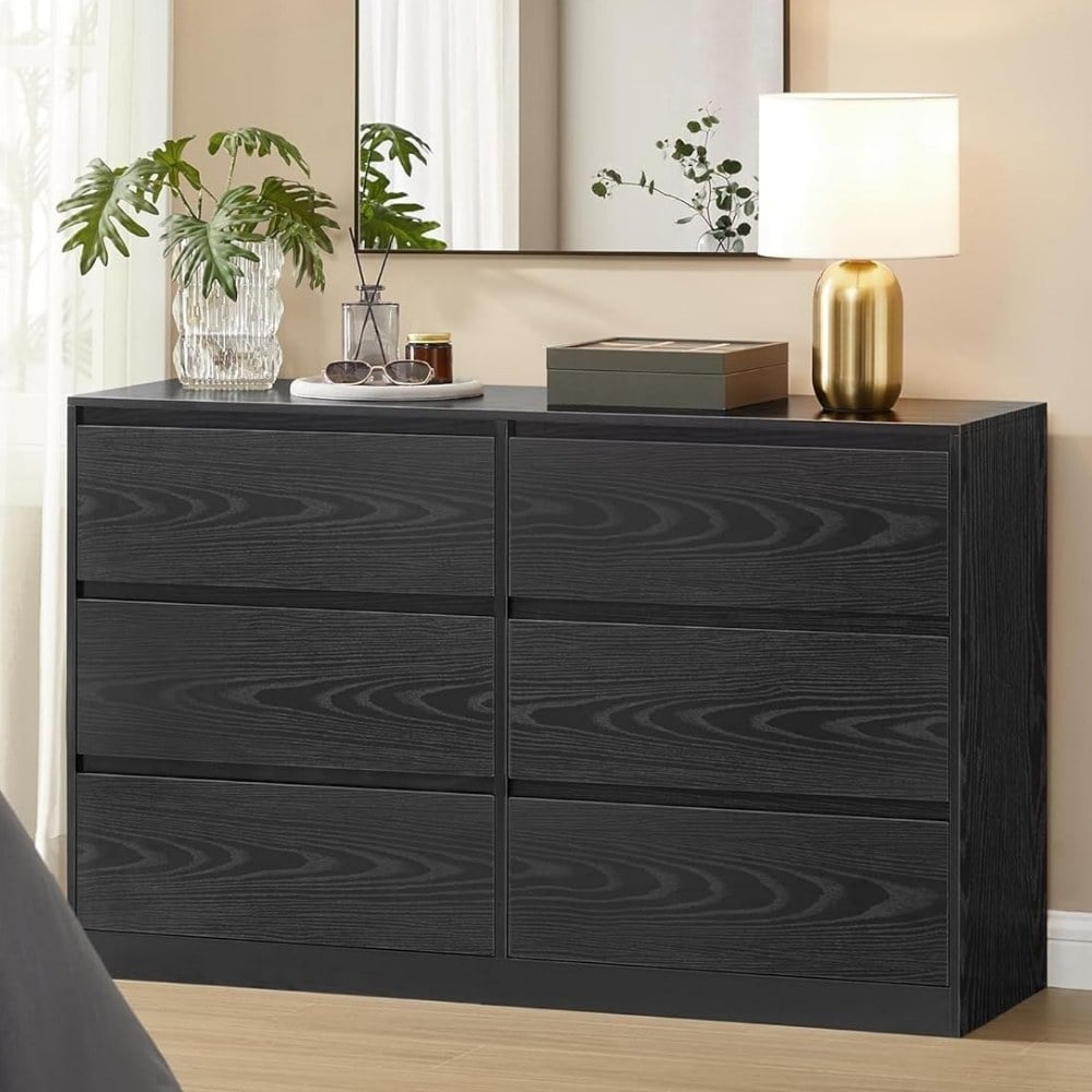 Bragg Lorne Chest of Drawers Storage Wardrobe, 6 Drawers, Black