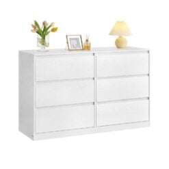 Bragg Lorne Chest of Drawers Storage Wardrobe, 6 Drawers, White