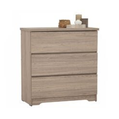 Bragg Dublin Chest of Drawers Storage Cabinet, 3 Drawers, Dark Oak