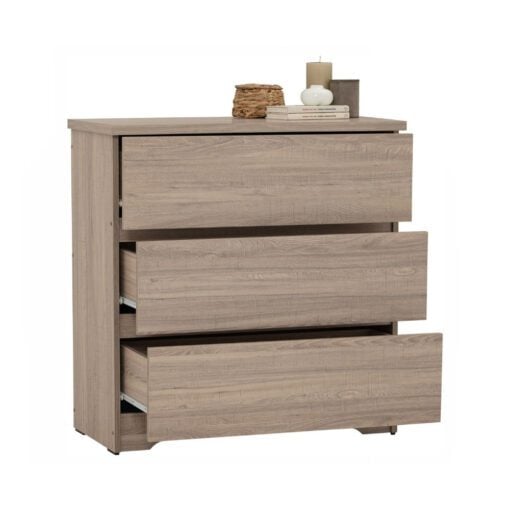 Bragg Dublin Chest of Drawers Storage Cabinet, 3 Drawers, Dark Oak
