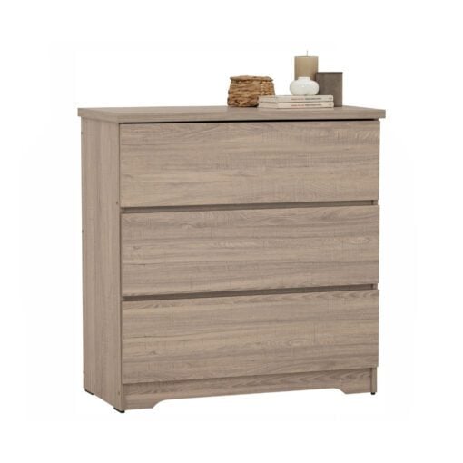Bragg Dublin Chest of Drawers Storage Cabinet, 3 Drawers, Dark Oak
