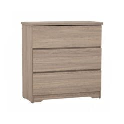 Bragg Dublin Chest of Drawers Storage Cabinet, 3 Drawers, Dark Oak