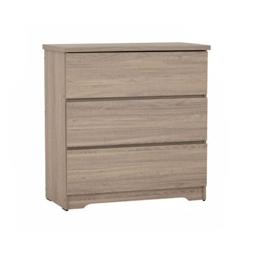 Bragg Dublin Chest of Drawers Storage Cabinet, 3 Drawers, Dark Oak