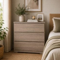 Bragg Dublin Chest of Drawers Storage Cabinet, 3 Drawers, Dark Oak