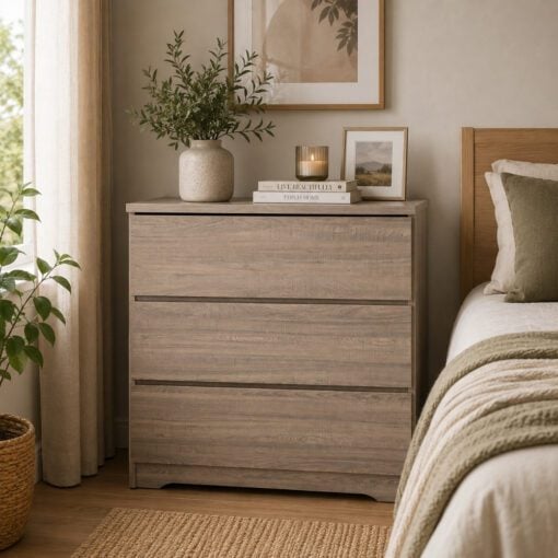 Bragg Dublin Chest of Drawers Storage Cabinet, 3 Drawers, Dark Oak