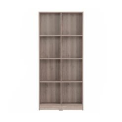 Bragg Eco Open File Cabinet Bookcase 8 Shelves Dark Oak