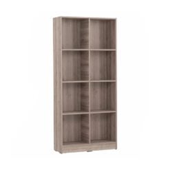 Bragg Eco Open File Cabinet Bookcase 8 Shelves Dark Oak