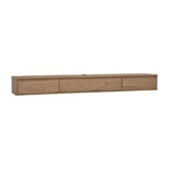 Bragg Hirado 1.8m Wall-Mounted Floating TV Stand, Natural Oak