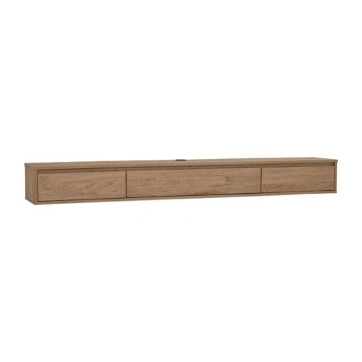 Bragg Hirado 1.8m Wall-Mounted Floating TV Stand, Natural Oak