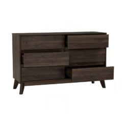 Bragg Hirado Chest of Drawers, 6 Drawers, Walnut